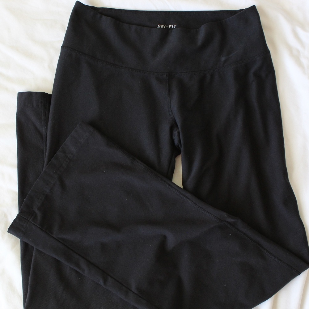 Black Nike Power Straight Leg Yoga Pants